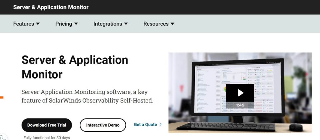 SolarWinds Server & Application Monitor (SAM)